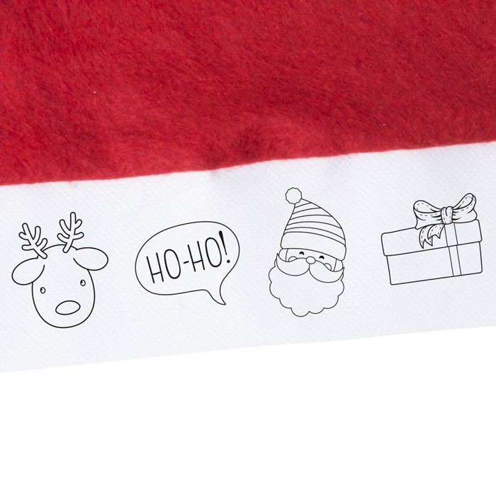 Gorro navideño con colores para niños color rojo tercera vista Gorro navideño con colores para niños color rojo tercera vista