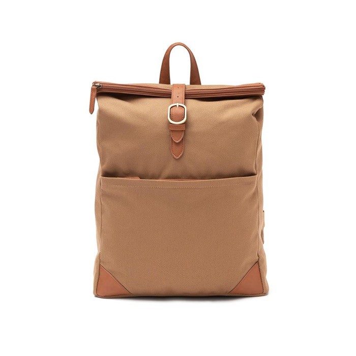 Mochila para portátil de poliéster reciclado color marrón claro Mochila para portátil de poliéster reciclado color marrón claro