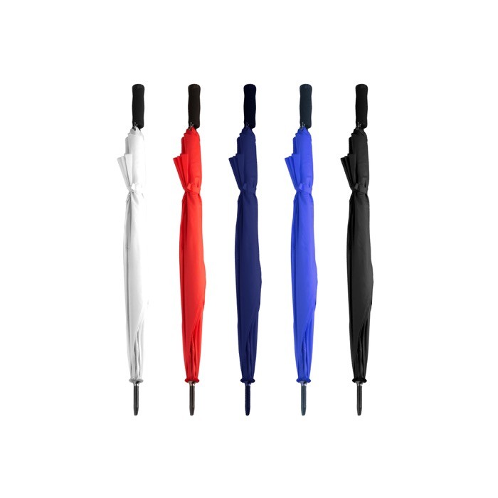 Paraguas XL con varillas de fibra de vidrio y apertura automática Ø130 color rojo vista detalle 4