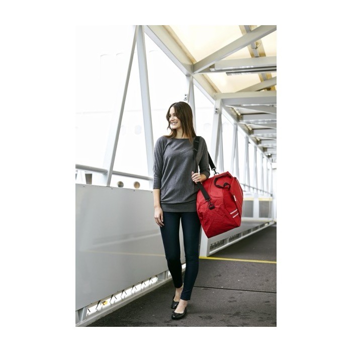 Bolsa deportiva de poliéster con bolsillo frontal con cremallera tercera vista Bolsa deportiva de poliéster con bolsillo frontal con cremallera tercera vista