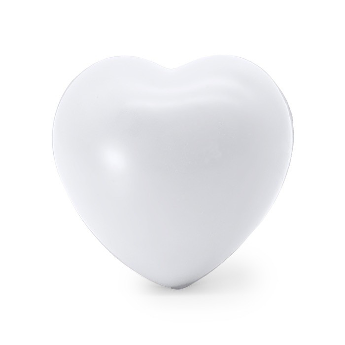 Antiestrés en forma de corazón de varios colores para personalizar color blanco primera vista