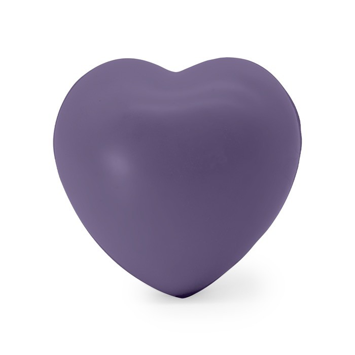 Antiestrés en forma de corazón de varios colores para personalizar color morado primera vista