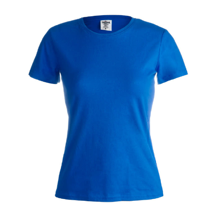 Camisetas con logotipo mujer algodón 150 g/m2 color azul