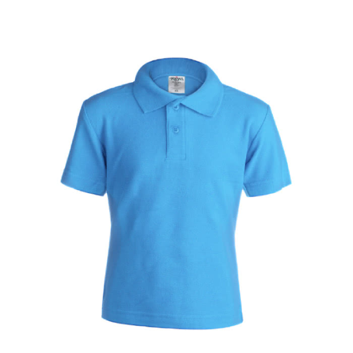 Polo para niños promocional algodón 180 g/m2 color azul claro