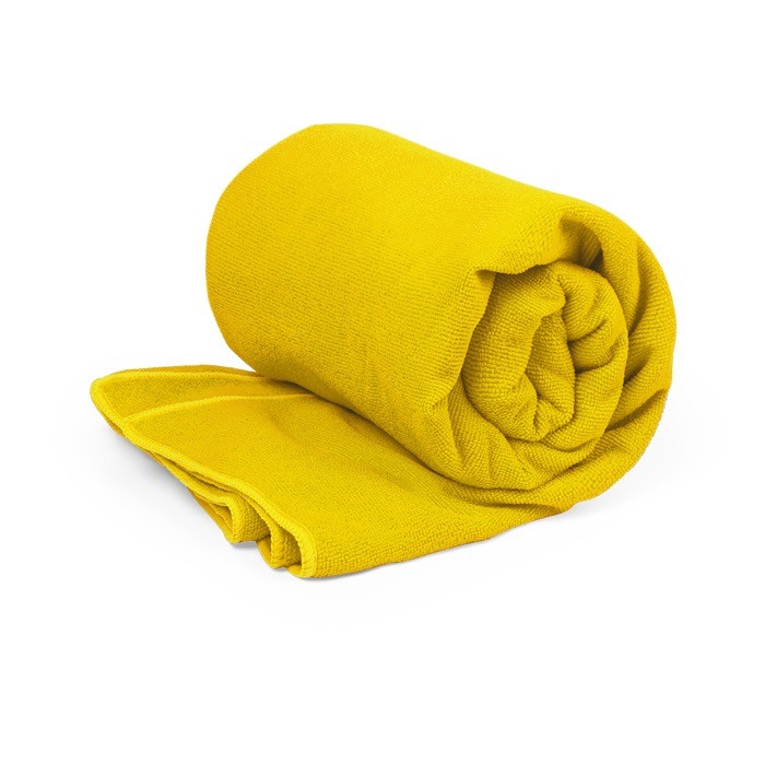 Toalla de microfibra absorbente de tamaño grande 90x170cm 310 g/m2 color amarillo primera vista