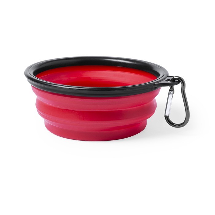 Set para comida y bebida de mascotas color rojo cuarta vista