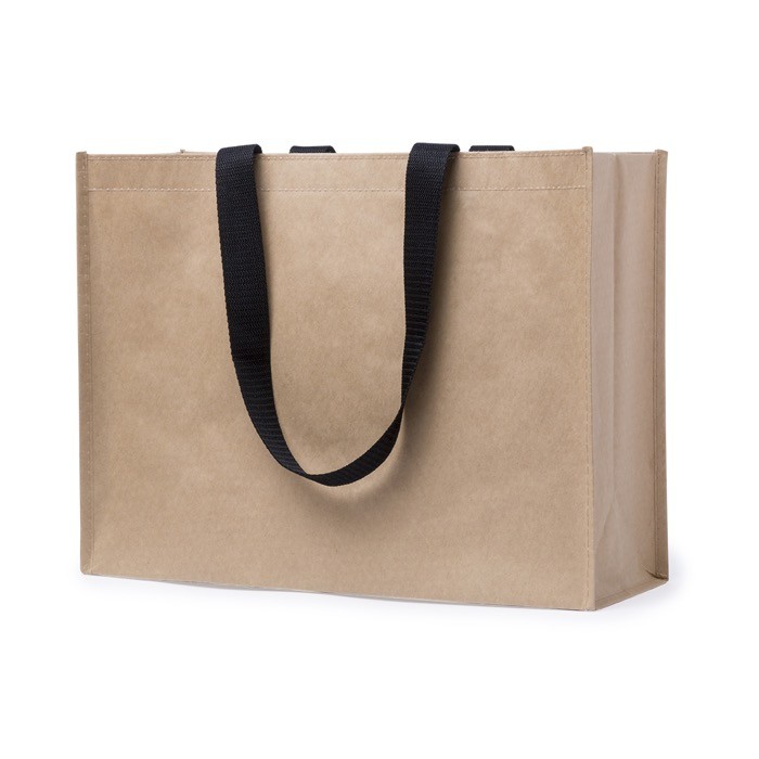 Bolsa de non-woven y papel 140 g/m2 color beige primera vista Bolsa de non-woven y papel 140 g/m2 color beige primera vista