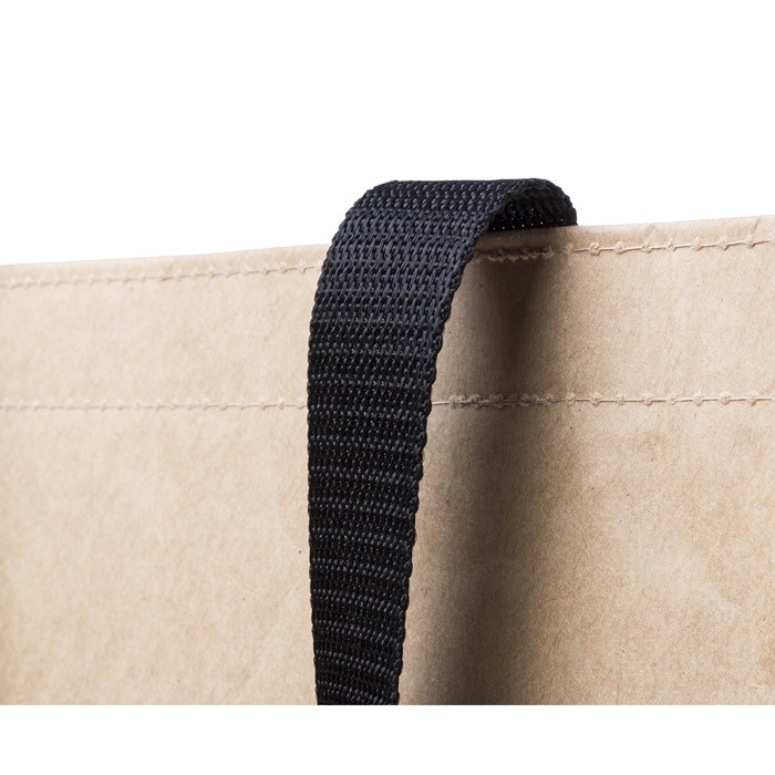 Bolsa de non-woven y papel 140 g/m2 color beige tercera vista Bolsa de non-woven y papel 140 g/m2 color beige tercera vista