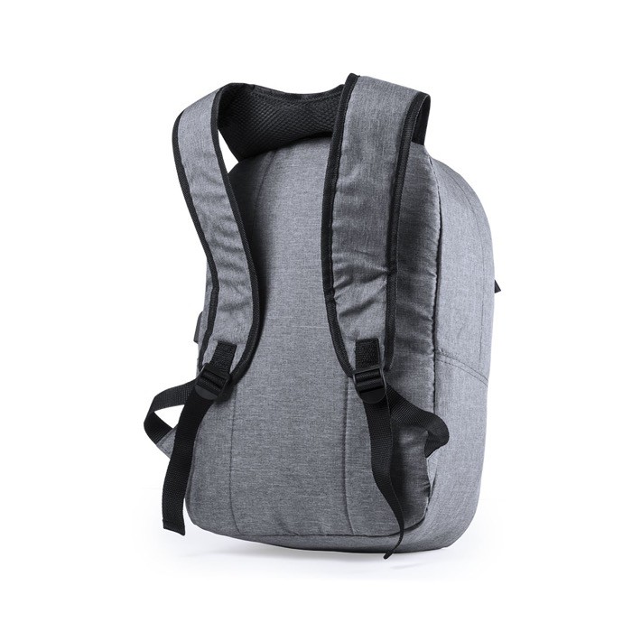 Mochila con protección RFID color gris tercera vista Mochila con protección RFID color gris tercera vista
