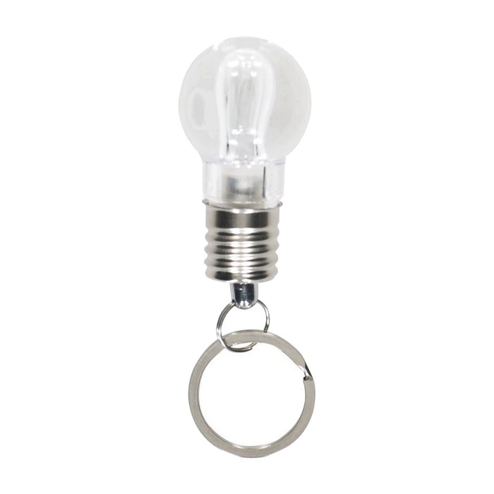 Llavero linterna en forma de bombilla de luz con luz blanca primera vista Llavero linterna en forma de bombilla de luz con luz blanca primera vista