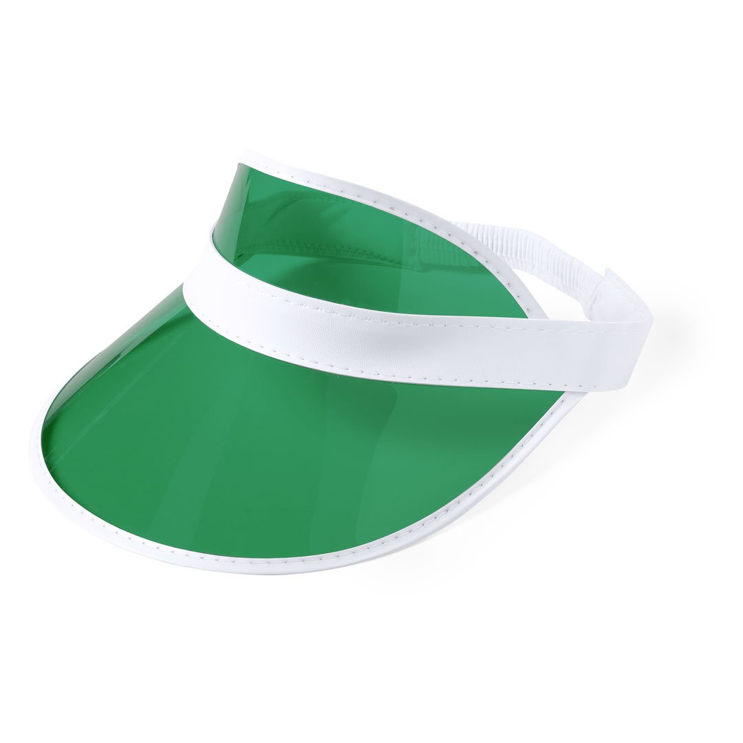 Visera publicitaria con protección UV color verde