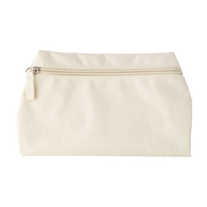 Neceser de color con tirador a juego color beige primera vista