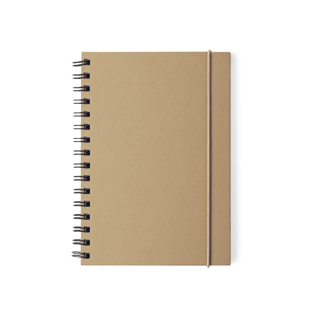 Libreta recicladas con logotipo color negro