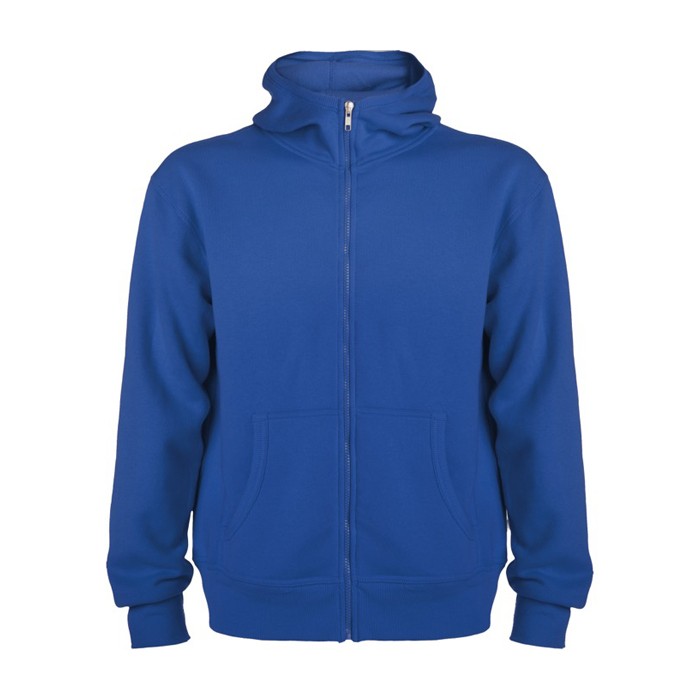 Sudadera de algodón y poliéster con capucha 280 g/m2 Roly Direct Montblanc color azul real segunda vista