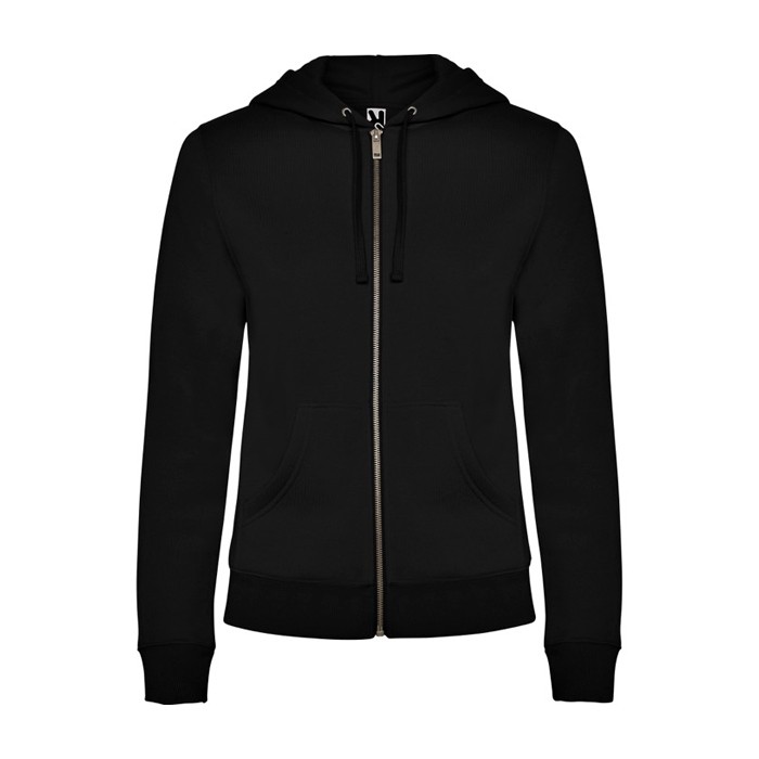 Sudadera para mujer de algodón y poliéster 280 g/m2 Roly Direct Veleta color negro segunda vista