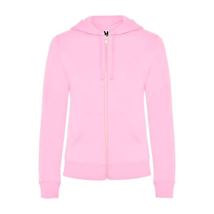 Sudadera para mujer de algodón y poliéster 280 g/m2 Roly Direct Veleta color rosa claro segunda vista
