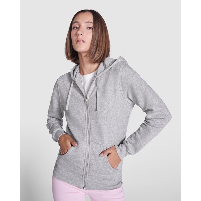 Sudadera para mujer de algodón y poliéster 280 g/m2 Roly Direct Veleta color azul marino primera vista de uso