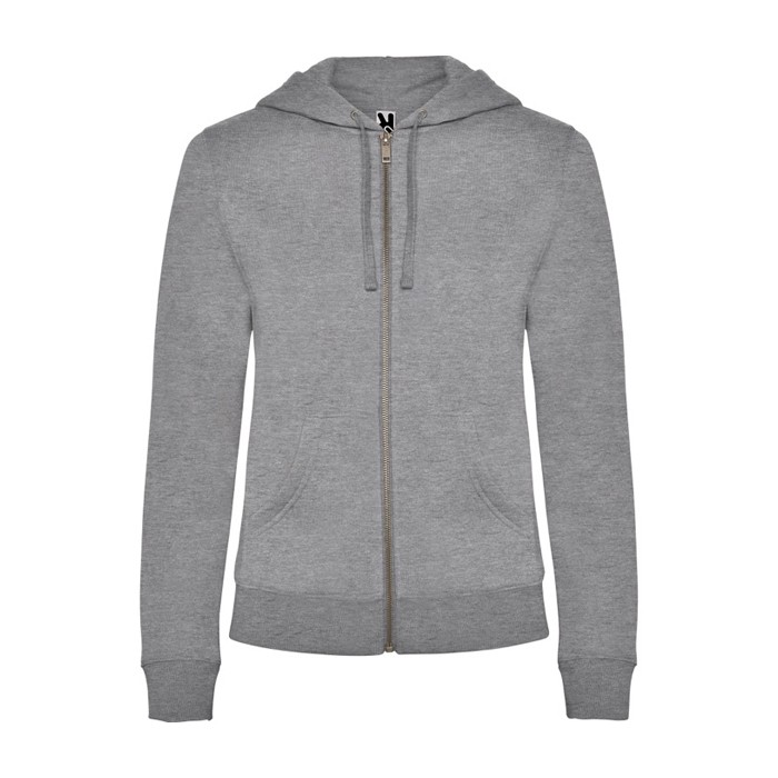 Sudadera para mujer de algodón y poliéster 280 g/m2 Roly Direct Veleta color gris claro segunda vista