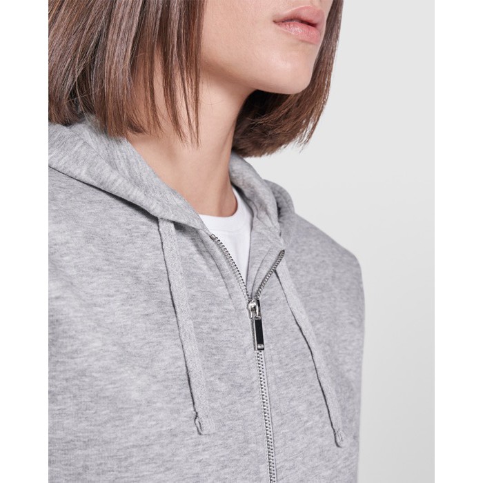 Sudadera para mujer de algodón y poliéster 280 g/m2 Roly Direct Veleta color azul marino vista detalle 1