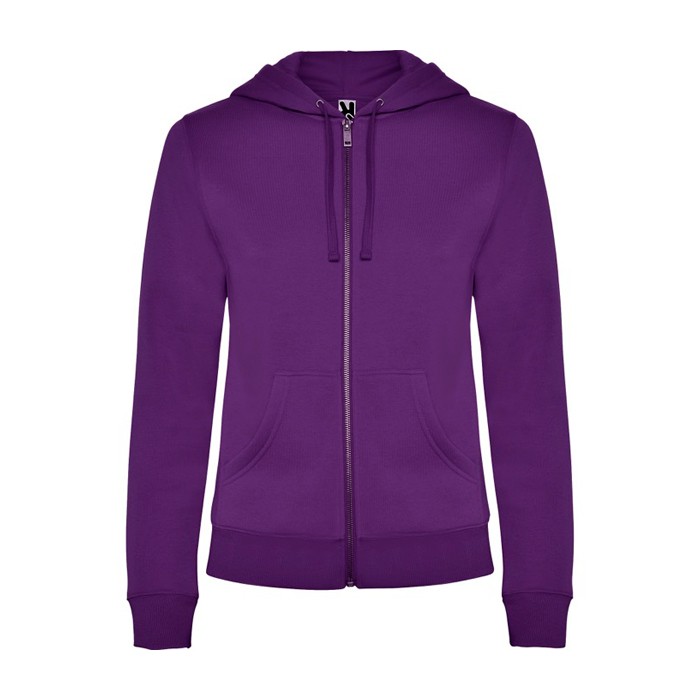 Sudadera para mujer de algodón y poliéster 280 g/m2 Roly Direct Veleta color morado segunda vista