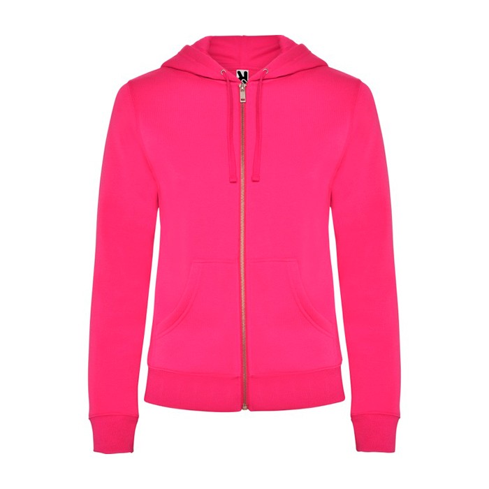 Sudadera para mujer de algodón y poliéster 280 g/m2 Roly Direct Veleta color rosa segunda vista