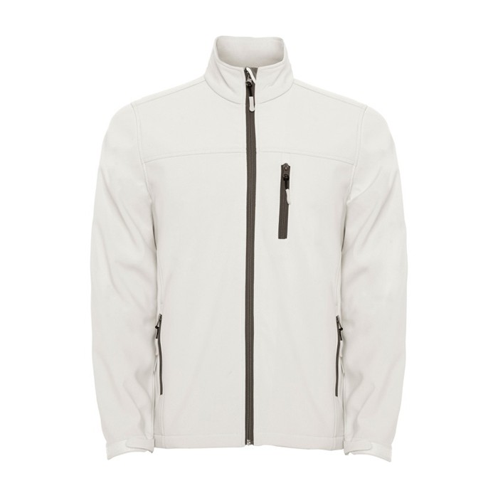 Chaqueta softshell con elastano y cremallera 300 g/m2 Roly Direct Antartida color blanco roto segunda vista