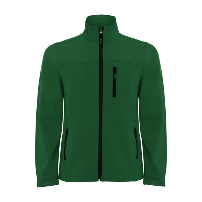 Chaqueta softshell con elastano y cremallera 300 g/m2 Roly Direct Antartida color verde botella segunda vista