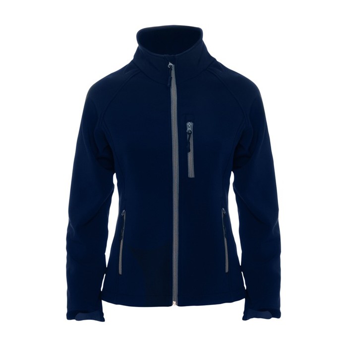 Chaqueta softshell con elastano para mujer 300 g/m2 Roly Direct Antartida color azul marino segunda vista