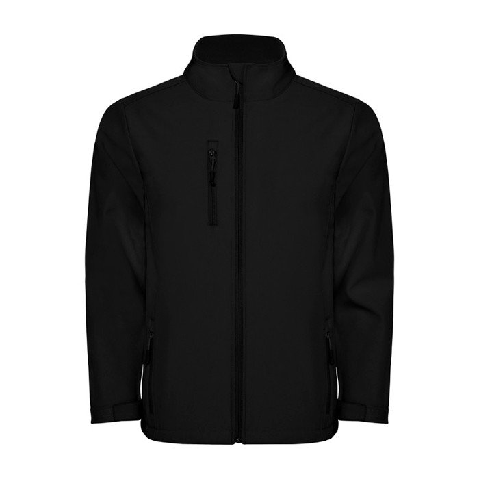 Chaqueta softshell con elastano de 2 capas 300 g/m2 Roly Direct Nebraska color negro segunda vista