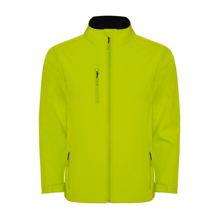 Chaqueta softshell con elastano de 2 capas 300 g/m2 Roly Direct Nebraska color verde lima segunda vista