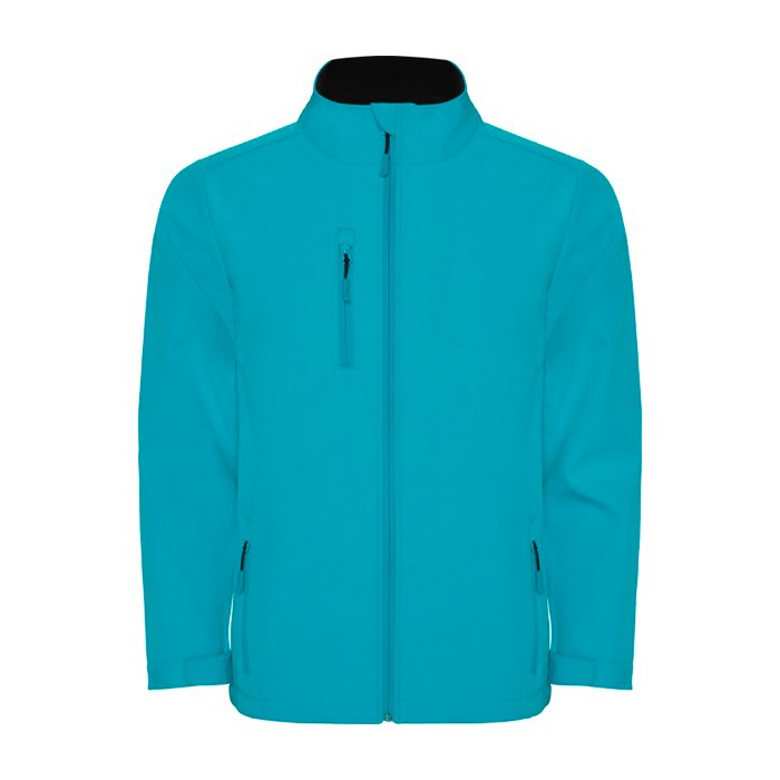 Chaqueta softshell con elastano de 2 capas 300 g/m2 Roly Direct Nebraska color aguamarina segunda vista