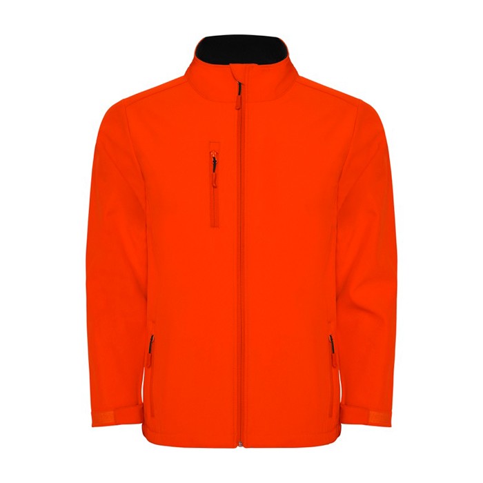 Chaqueta softshell con elastano de 2 capas 300 g/m2 Roly Direct Nebraska color naranja oscuro segunda vista