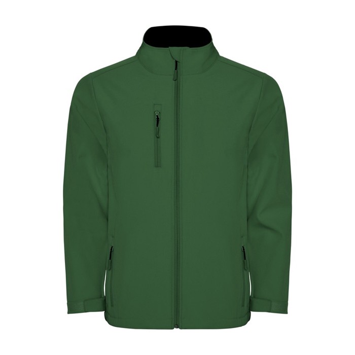 Chaqueta softshell con elastano de 2 capas 300 g/m2 Roly Direct Nebraska color verde botella segunda vista