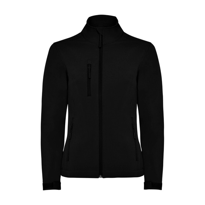 Chaqueta softshell con elastano para mujer 300 g/m2 Roly Direct Nebraska color negro segunda vista