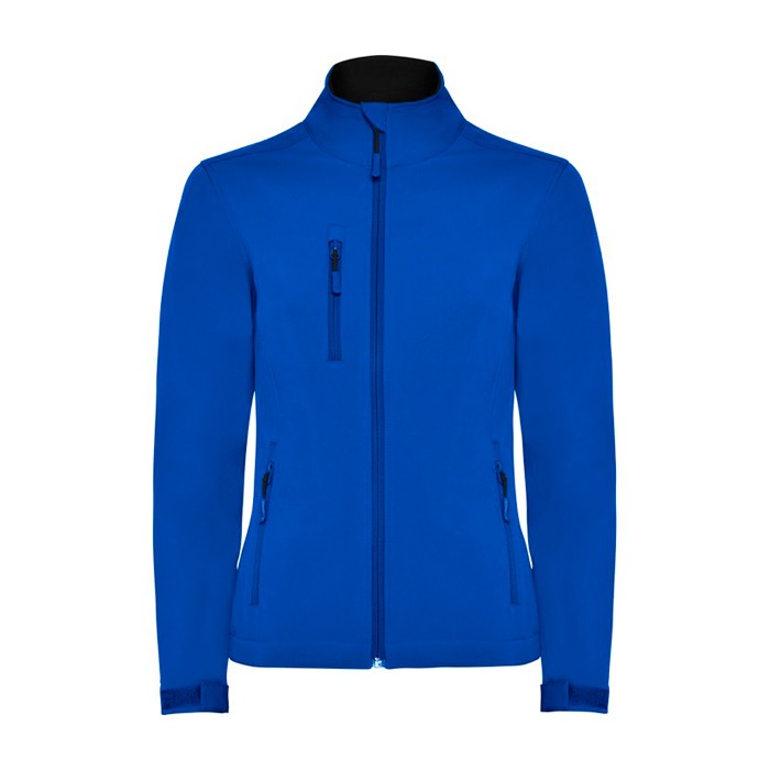 Chaqueta softshell con elastano para mujer 300 g/m2 Roly Direct Nebraska color azul real segunda vista