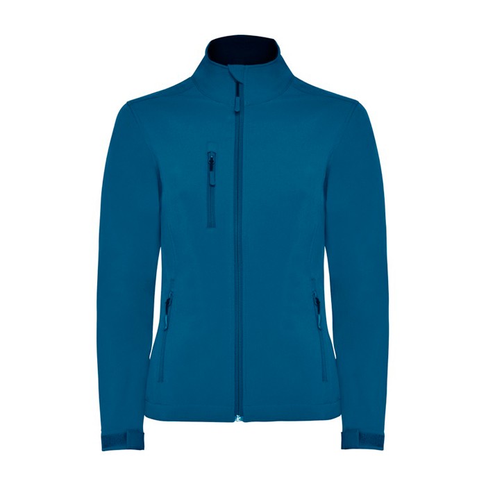 Chaqueta softshell con elastano para mujer 300 g/m2 Roly Direct Nebraska color azul oscuro segunda vista
