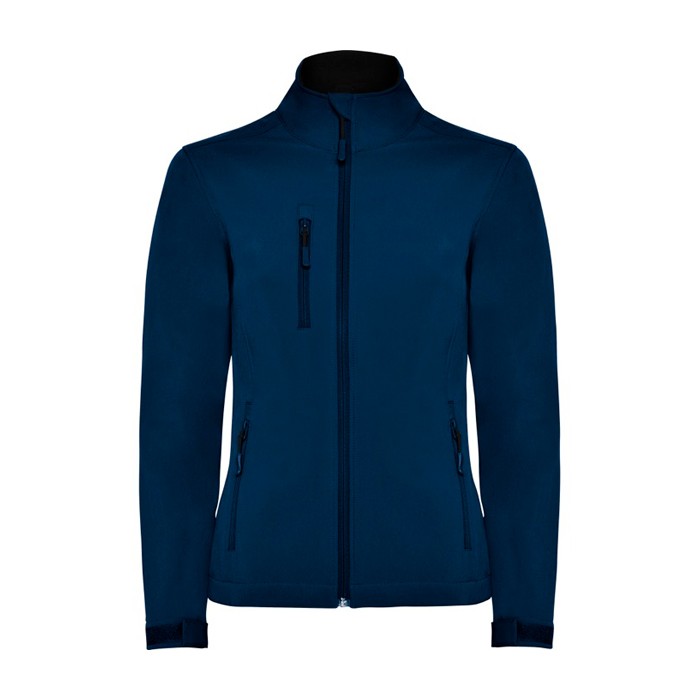 Chaqueta softshell con elastano para mujer 300 g/m2 Roly Direct Nebraska color azul marino segunda vista