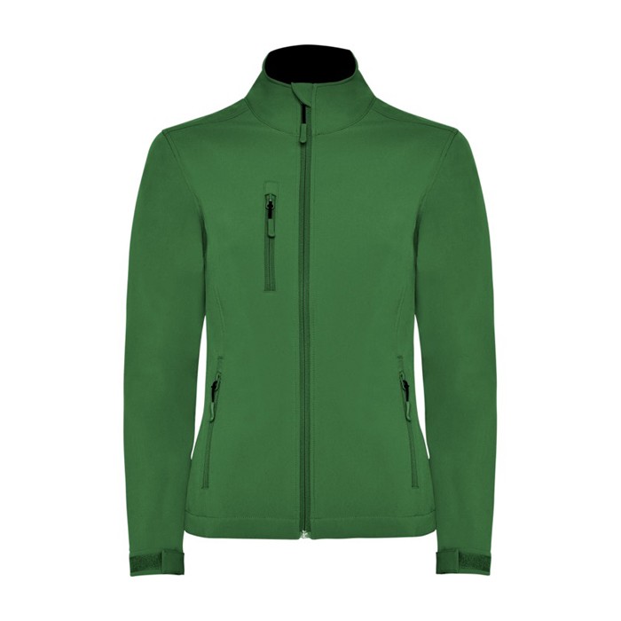Chaqueta softshell con elastano para mujer 300 g/m2 Roly Direct Nebraska color verde botella segunda vista
