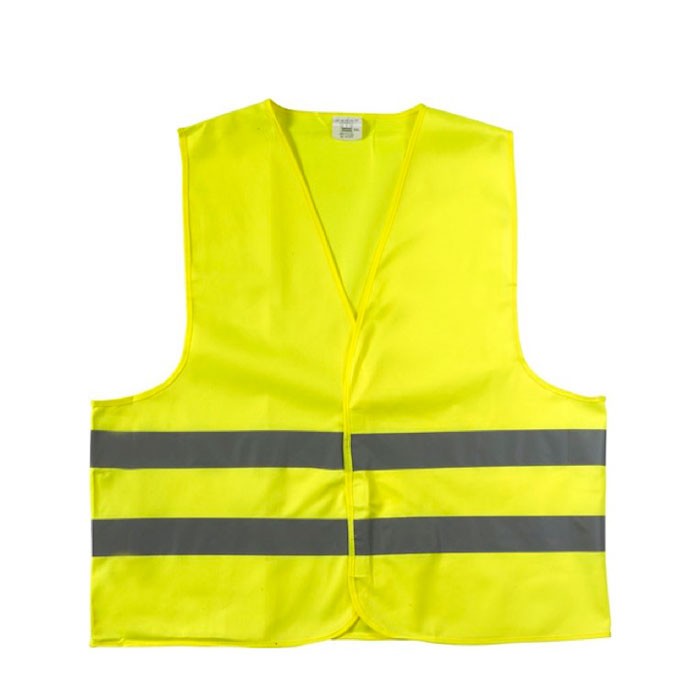 Chaleco reflectante con logotipo de alta visibilidad talla XL color amarillo fluorescente Chaleco reflectante con logotipo de alta visibilidad talla XL color amarillo fluorescente