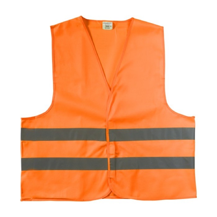 Chaleco de poliéster de alta visibilidad color naranja primera vista Chaleco de poliéster de alta visibilidad color naranja primera vista