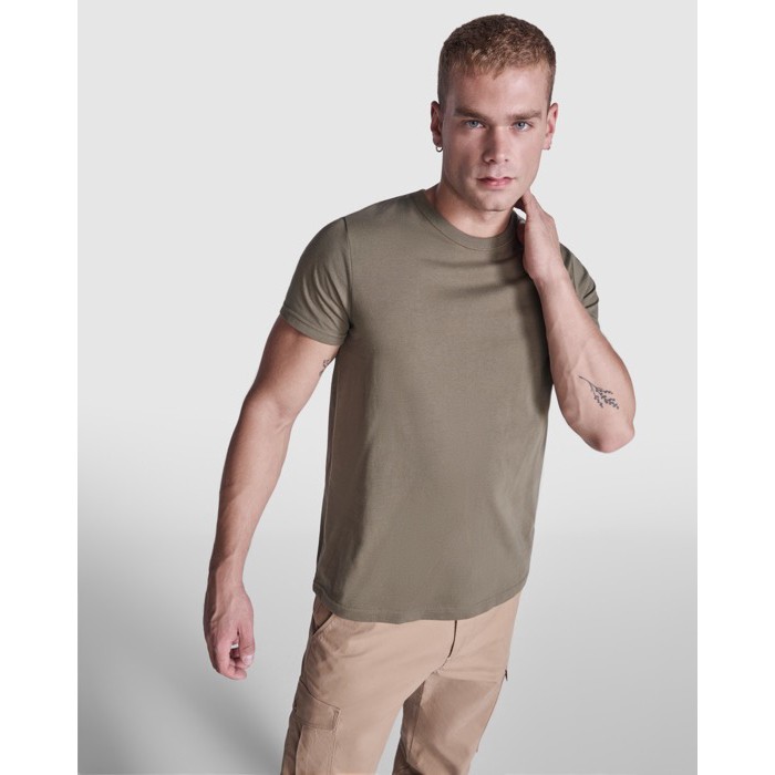 Camiseta de manga corta en algodón peinado 180 g/m2 Roly Direct Braco color blanco primera vista de uso