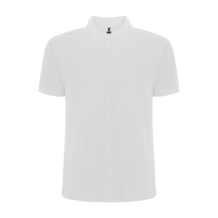 Polo de manga corta en punto piqué 220 g/m2 Roly Direct Pegaso Premium color blanco segunda vista
