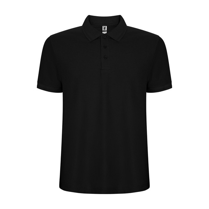 Polo de manga corta en punto piqué 220 g/m2 Roly Direct Pegaso Premium color negro segunda vista