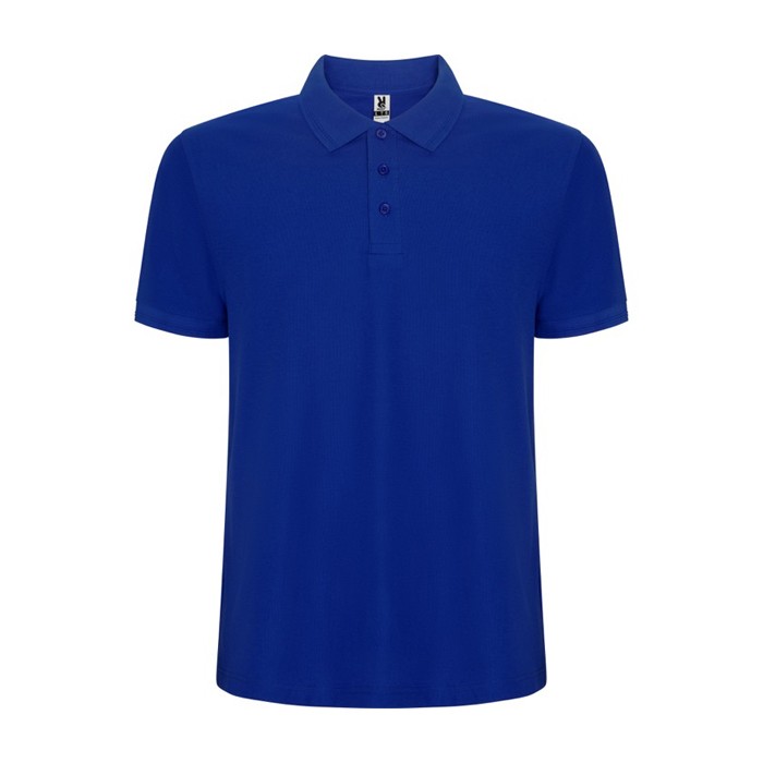 Polo de manga corta en punto piqué 220 g/m2 Roly Direct Pegaso Premium color azul real segunda vista