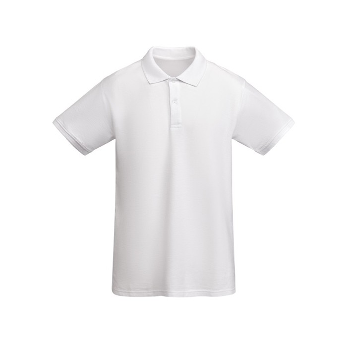 Polo de manga corta de algodón orgánico 210 g/m2 Roly Direct Prince color blanco segunda vista