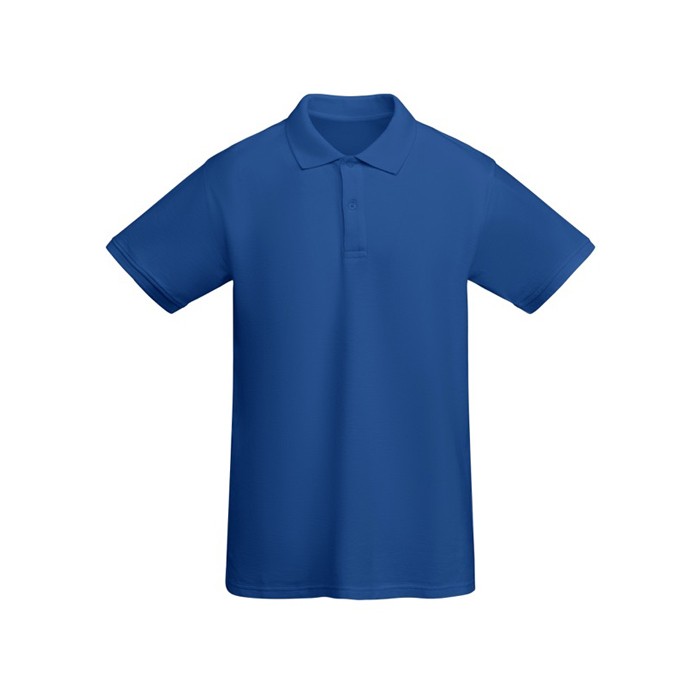 Polo de manga corta de algodón orgánico 210 g/m2 Roly Direct Prince color azul real segunda vista