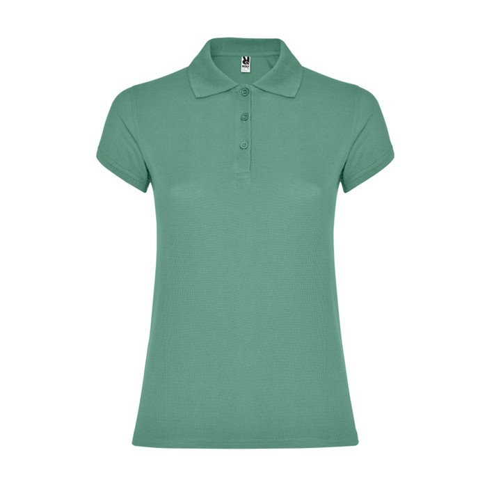 Polo de algodón en punto piqué para mujer 200 g/m2 Roly Direct Star color menta segunda vista