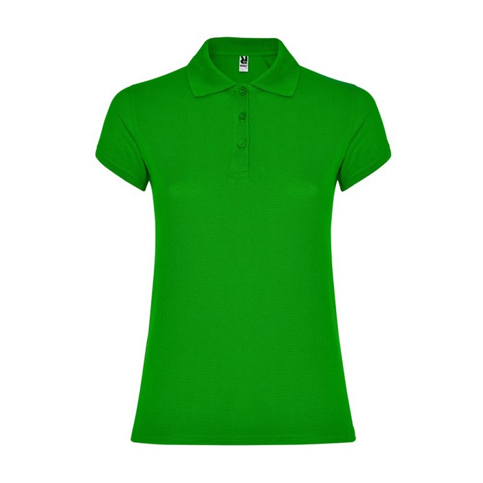 Polo de algodón en punto piqué para mujer 200 g/m2 Roly Direct Star color verde bosque segunda vista