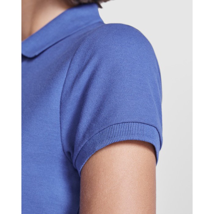 Polo de algodón y poliéster para mujer slim Roly Direct Pegaso Premium color rojo vista detalle 2