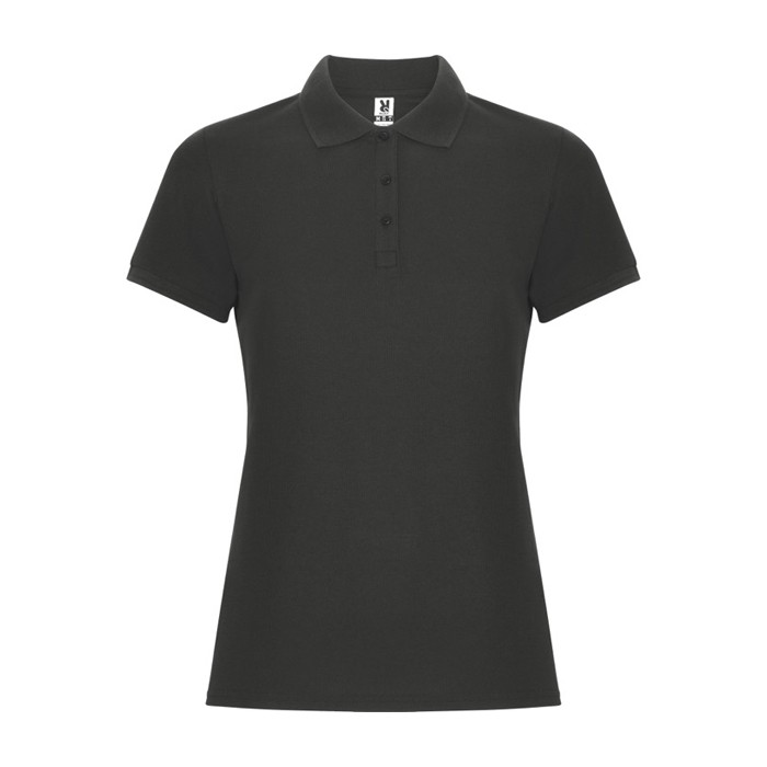 Polo de algodón y poliéster para mujer slim Roly Direct Pegaso Premium color gris topo segunda vista
